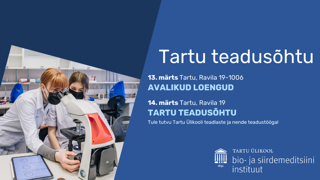 BSMI Tartu teadusõhtu reklaammaterjal